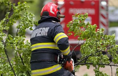 În mai puțin de o oră pompierii au intervenit la patru incidente produse de vântul puternic