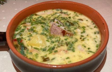 Ciorbă de cartofi noi cu tarhon