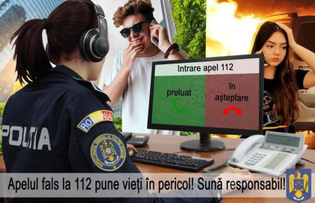 Șase persoane sancționate pentru apelare falsă a numărului de urgență 112