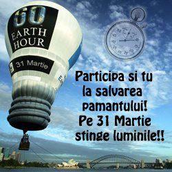 Earth Hour: O oră de întuneric pentru un pic de lumină