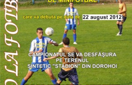 Au început înscrierile pentru campionatul judeţean de mini fotbal