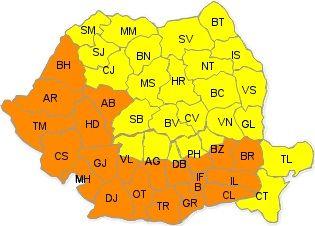 Atenție! Avertizare cod galben şi cod portocaliu de caniculă și disconfort termic accentuat