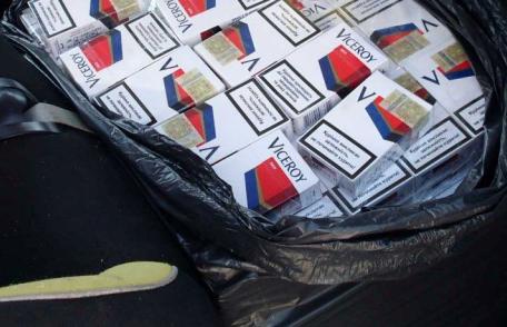 Ţigări de contrabandă confiscate de poliţişti