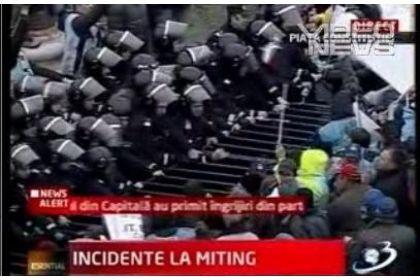 [VIDEO] Incidente violente la mitingul din Capitala