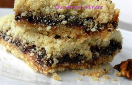 Prăjitură cu gem și nucă - rețetă de post