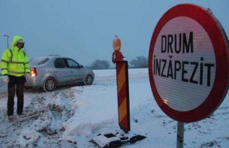 Drumuri închise temporar pentru deszăpezire astăzi dimineață în județul Botoșani