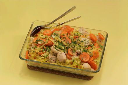 Piept de pui cu legume la cuptor