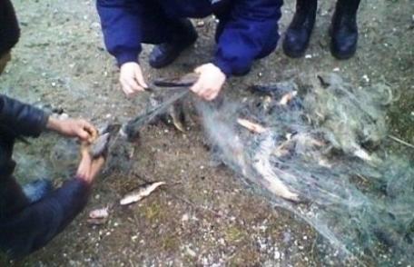 Dosar penal pentru trei bărbaţi prinşi la pescuit cu plasă monofilament