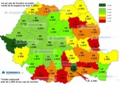 Vezi ce judeţ a primit cei mai mulţi bani de la bugetul de stat în 2012
