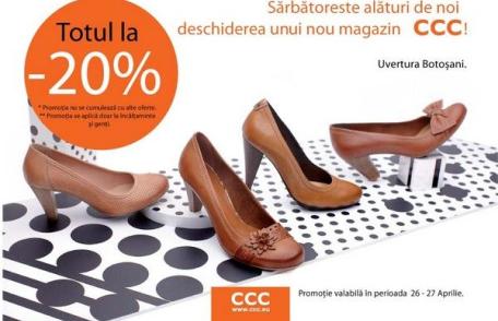 Un nou magazin de încălţăminte şi îmbrăcăminte în Uvertura Mall Botoşani