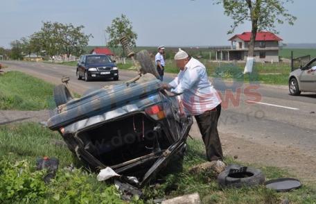Accident grav produs în localitatea Dealu Mare, la intrarea în municipiul Dorohoi – VIDEO/FOTO