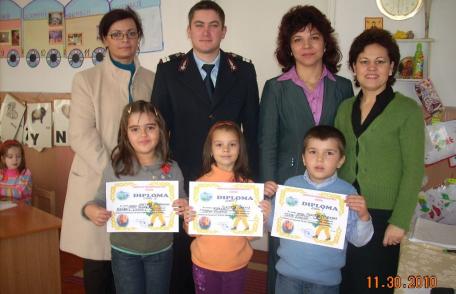 Micul pompier în acțiune la Grădinița  nr. 8 Dorohoi