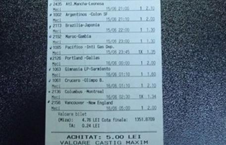 Super lovitură dată la pariuri. Câştig uriaș cu o miză de doar 5 lei
