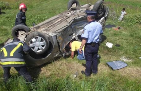 Accident grav produs de un angajat al Spitalului Județean aflat băut la volan - FOTO