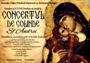 Concert tradiţional de colinde de Sf. Andrei la Sala Teatrului din Dorohoi