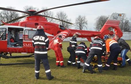 Bărbat din Dorohoi transportat la Iași cu un elicopter SMURD după ce a suferit un infarct – VIDEO/FOTO