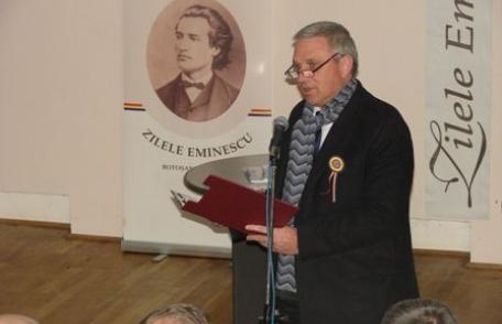 Mesajul prefectului Costică Macaleţi în deschiderea oficială a Zilelor Mihai Eminescu