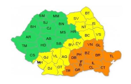 Codul portocaliu de viscol se restrânge. Vezi noua hartă de avertizări