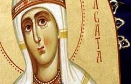 În această lună, ziua a cincea, pomenirea sfintei muceniţe Agata