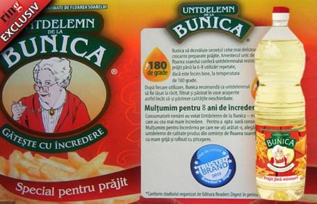 APC cere retragerea de pe piaţă a uleiului „Bunica”, motivul se află pe etichetă