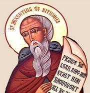 În această lună, ziua a paisprezecea, pomenirea preacuviosului părintelui nostru Auxenţiu, cel din munte