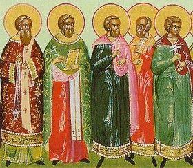 În această lună, ziua a şaisprezecea, pomenirea sfinţilor mucenici: Pamfil, Valent, Pavel, Seleuc, Porfiriu, Iulian, Teodul, Ilie, Ieremia, Isaia, Sam