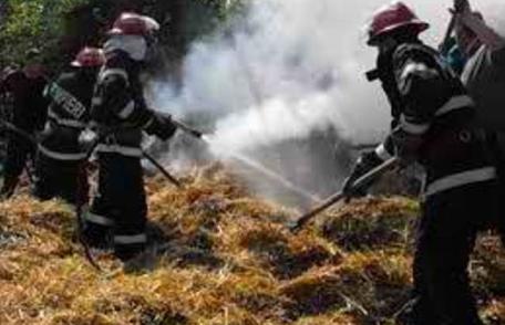 Peste 10 tone de furaje incediate din joacă