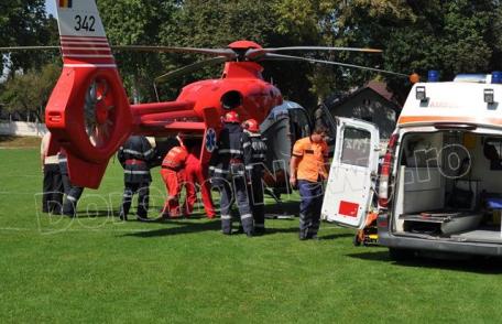 Femeie din Cordăreni cu o malformație genetică transportată de urgență la Iași cu un elicopter SMURD