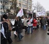 La marsul de protest organizat astazi au participat peste 400 de sindicalisti