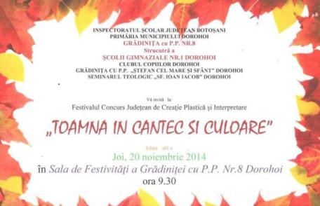 „Toamna în cântec și culoare” - Concurs Județean la Grădinița cu P.P. Nr.8 Dorohoi