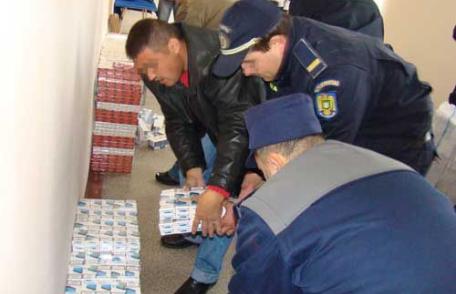 Autocar blindat cu ţigări descoperit în P.T.F. Stânca