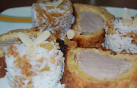 Mușchiuleț de porc în crustă cu migdale
