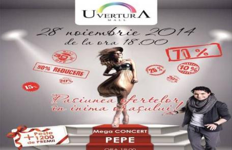Noaptea Reducerilor la Uvertura Mall pe ritmuri latino cu Pepe si cu peste 1200 de premii
