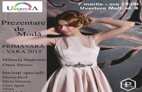 Prezentarea de Modă a Primăverii astăzi la Uvertura Mall