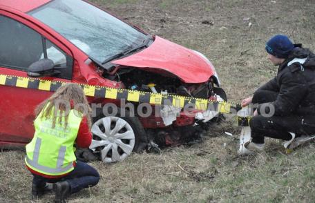 Accident grav pe DN 29B Dorohoi - Botoșani la ieșirea din localitatea Leorda. O femeie a ajuns la spital - FOTO