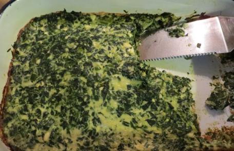 Sufleu de spanac cu cartofi