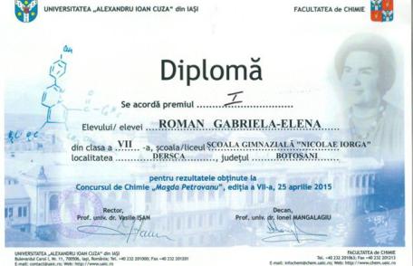 Şcoala Gimnazială „Nicolae Iorga” Dersca - Elevi cu care ne mândrim!