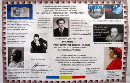 Premiu important obținut de Dimitrie Dorohoianu la un concurs internaţional de poezie patriotică 