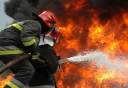 Locuinţe salvate de focul ce a distrus peste cinci tone de furaje şi două adăposturi de animale