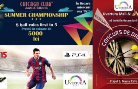Vara aceasta botoșănenii sunt invitați să participe la 3 concursuri pentru toate vârstele și categoriile: darts, FIFA și biliard