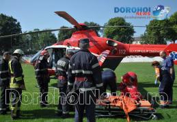 Elicopterul SMURD din nou la Dorohoi: Femeie din Concești transportată la Iași – FOTO