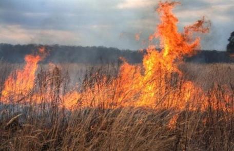 Peste 60 de pompieri au intervenit la șapte incendii de vegetaţie uscată în mai puţin de patru ore