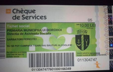 Comunicat DAS Dorohoi privind distribuirea tichetelor sociale