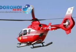 Tânărul rănit grav în accidentul de la Dorohoi a fost transferat de urgență cu un elicopter SMURD la Iaşi