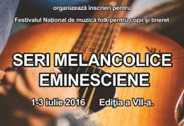Încep înscrierile la Festivalul Naţional de muzică folk pentru copii şi tineret „Seri melancolice eminesciene”
