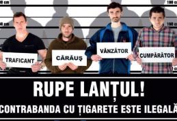 „În multe sate și comune din județul Botoșani, comercializarea produselor ilegale ajunge și la 90% „Rupe lanțul! Contrabanda cu țigarete este ilegală!