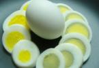 gălbenuşul ouălor fierte