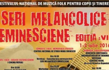 Festivalul Naţional de muzică folk pentru copii şi tineret „Seri melancolice eminesciene” ediția a VII-a