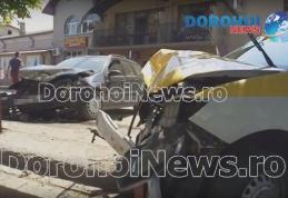 Grav accident de circulaţie produs de un bărbat care a furat un autoturism taxi din Botoșani