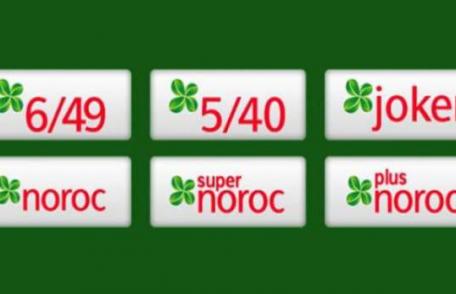 Numerele câştigătoare extrase la Loto 6 din 49, Noroc, Noroc Plus, Super Noroc, Joker şi Loto 5 din 40